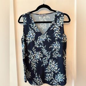 Classiques Entier Navy Floral V-Neck Sleeveless Camisole